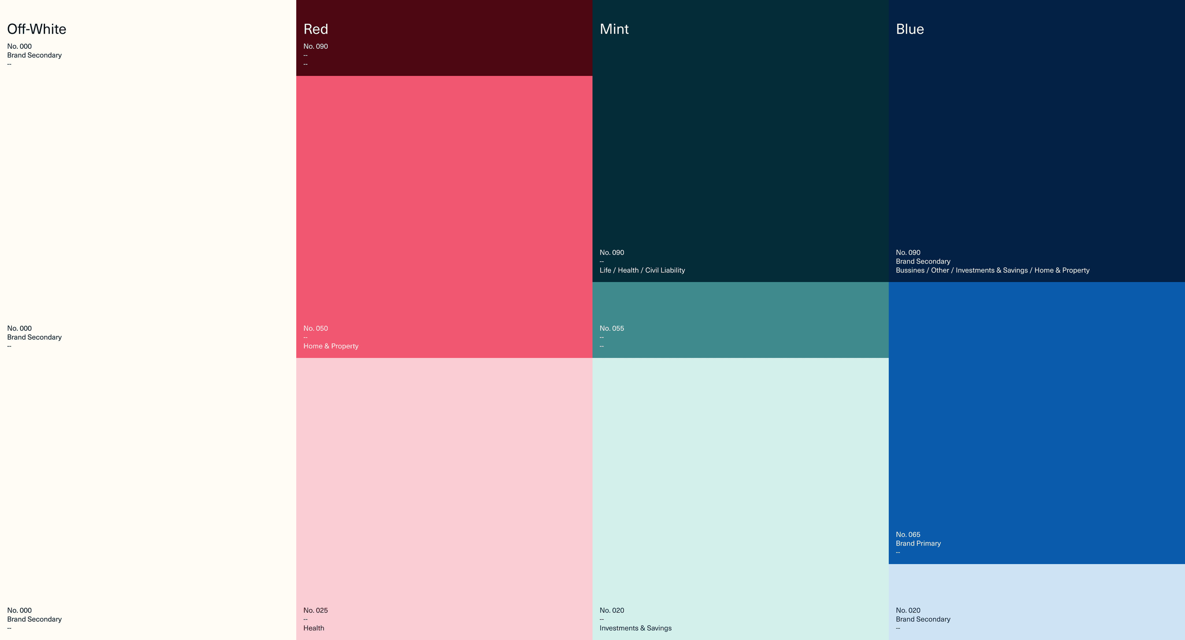 Brand color palette composition, part 1/2