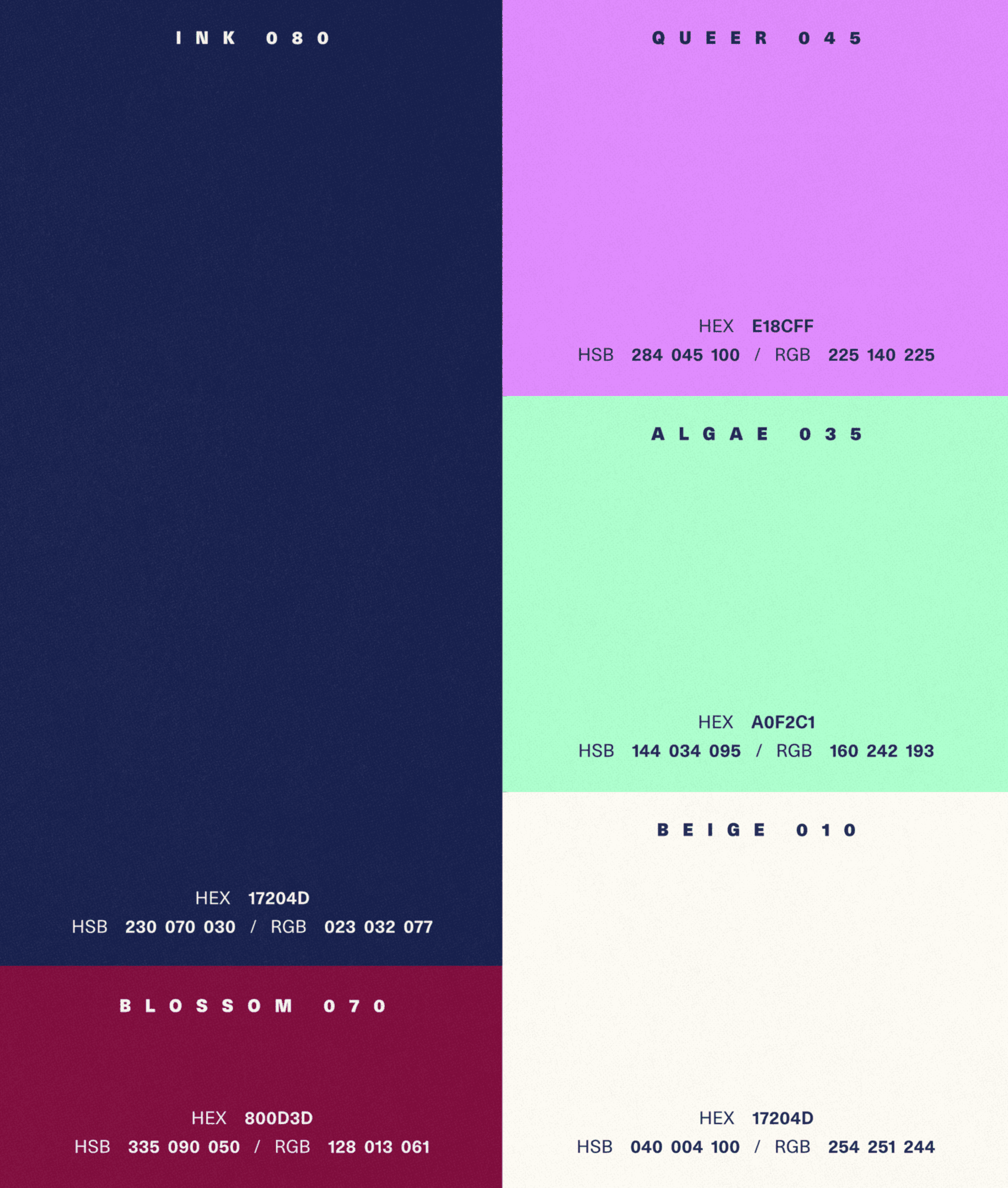 Istorima’s brand color palette overview