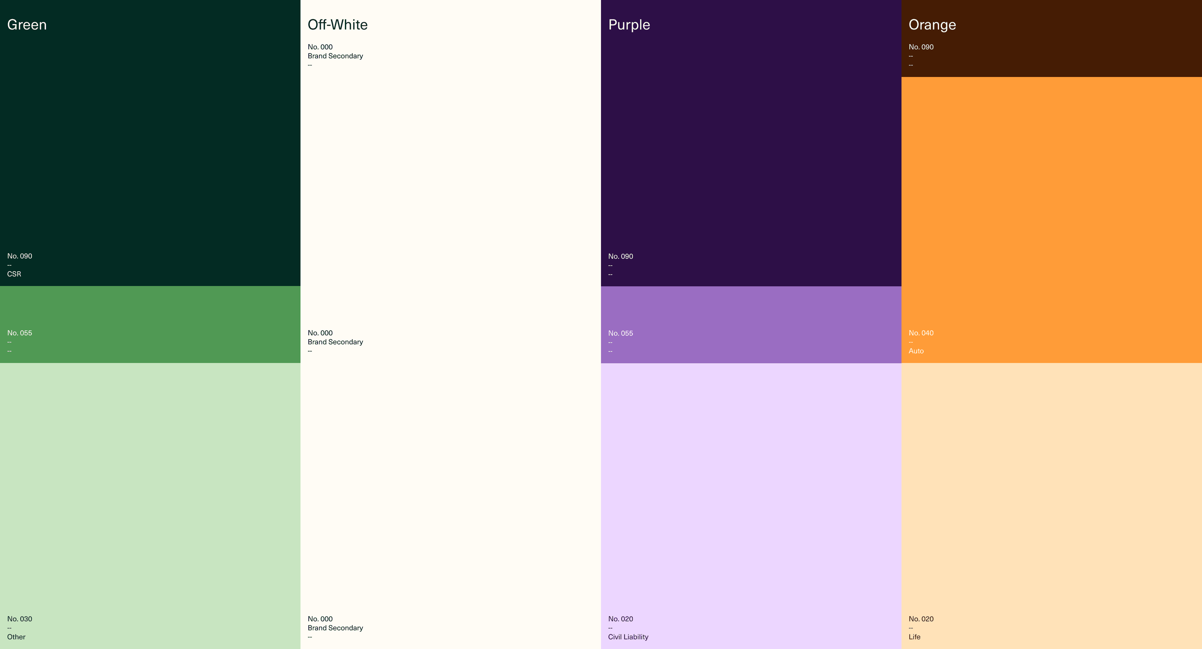 Brand color palette composition, part 2/2